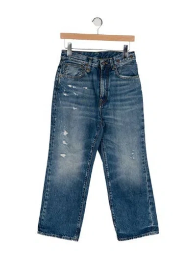Pre-owned R13 High-rise Wide Leg Jeans In Blue