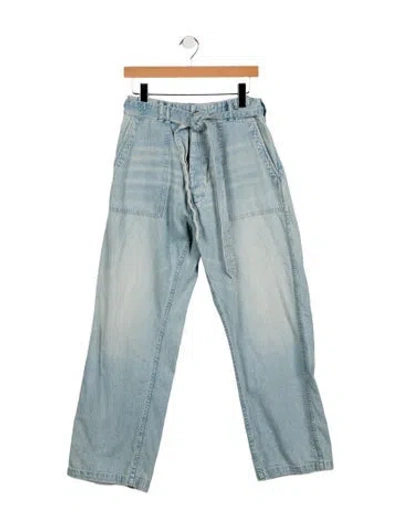 Pre-owned R13 High-rise Wide Leg Jeans In Blue