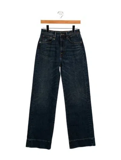 Pre-owned R13 High-rise Wide Leg Jeans In Blue