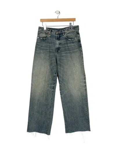 Pre-owned R13 High-rise Wide Leg Jeans In Blue