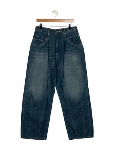 Pre-owned R13 High-rise Wide Leg Jeans In Blue