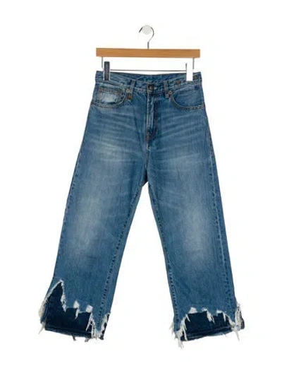 Pre-owned R13 High-rise Wide Leg Jeans In Blue
