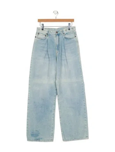 Pre-owned R13 High-rise Wide Leg Jeans In Blue