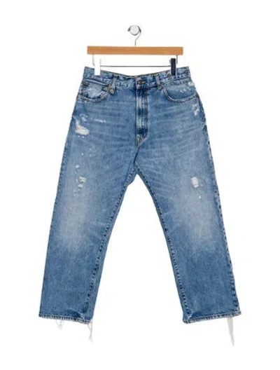 Pre-owned R13 High-rise Wide Leg Jeans In Blue