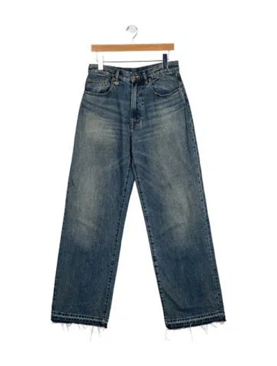 Pre-owned R13 High-rise Wide Leg Jeans In Blue