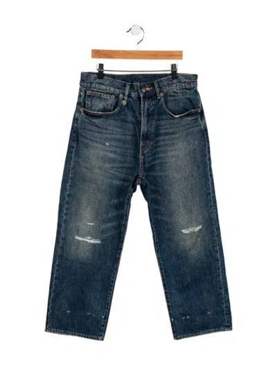 Pre-owned R13 High-rise Wide Leg Jeans In Blue