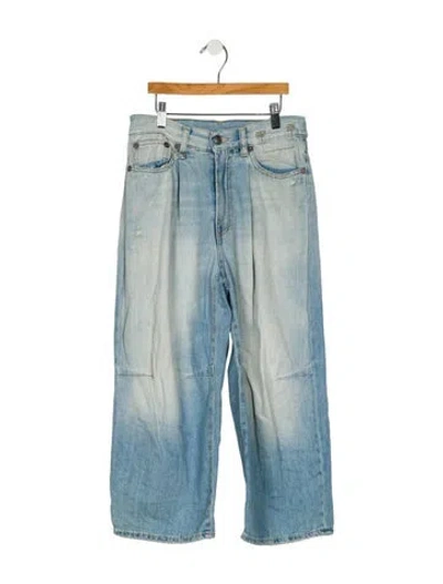 Pre-owned R13 High-rise Wide Leg Jeans In Blue
