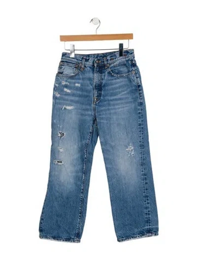 Pre-owned R13 High-rise Wide Leg Jeans In Blue