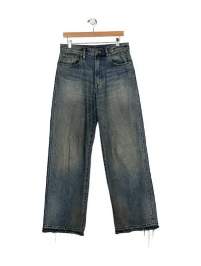 Pre-owned R13 High-rise Wide Leg Jeans In Blue