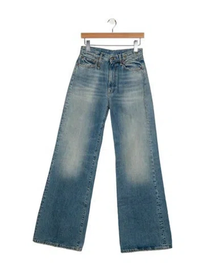 Pre-owned R13 High-rise Wide Leg Jeans In Blue