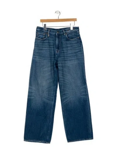 Pre-owned R13 High-rise Wide Leg Jeans In Blue