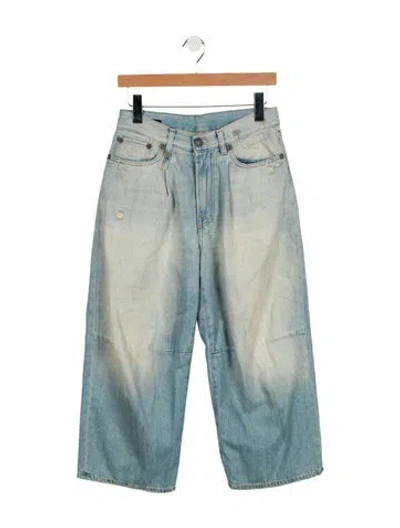 Pre-owned R13 High-rise Wide Leg Jeans In Blue