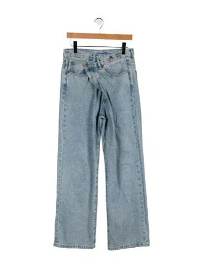 Pre-owned R13 High-rise Wide Leg Jeans In Blue