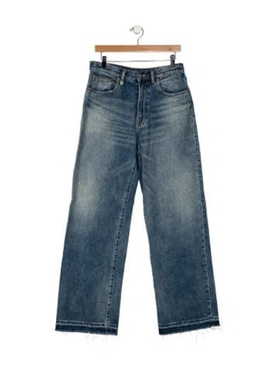 Pre-owned R13 High-rise Wide Leg Jeans In Blue