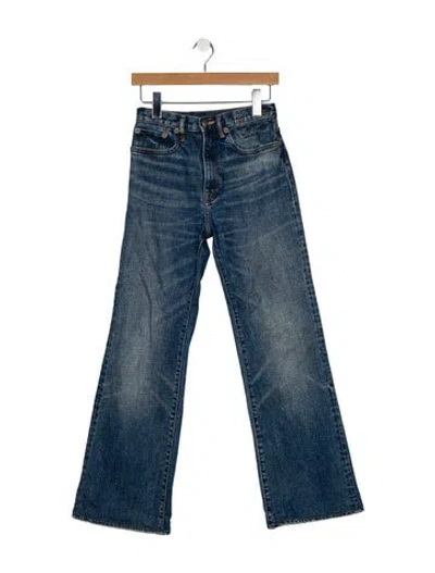 Pre-owned R13 High-rise Wide Leg Jeans In Blue