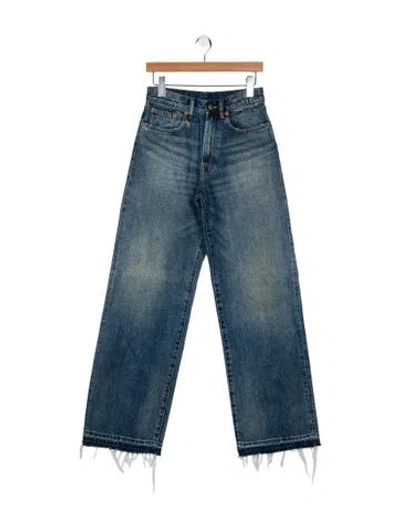Pre-owned R13 High-rise Wide Leg Jeans In Blue