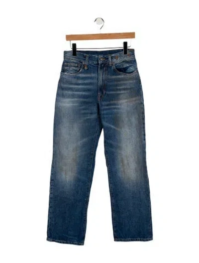 Pre-owned R13 High-rise Wide Leg Jeans In Blue