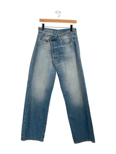 Pre-owned R13 High-rise Wide Leg Jeans In Blue