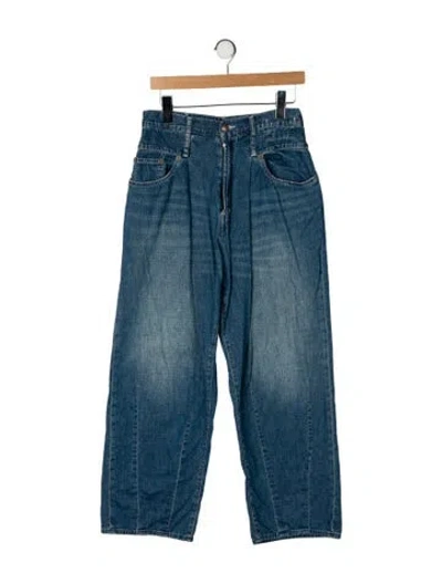 Pre-owned R13 High-rise Wide Leg Jeans In Blue