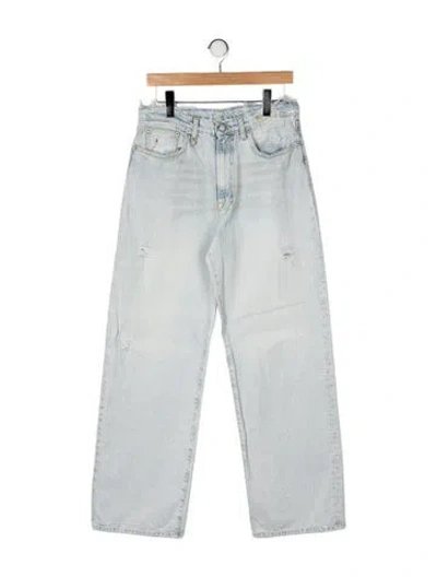 Pre-owned R13 High-rise Wide Leg Jeans In Blue
