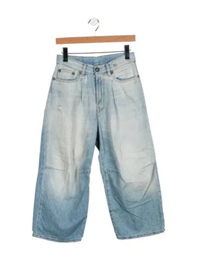 Pre-owned R13 High-rise Wide Leg Jeans In Blue