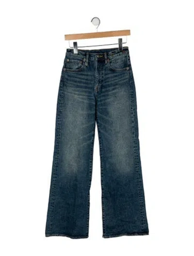 Pre-owned R13 High-rise Wide Leg Jeans In Blue