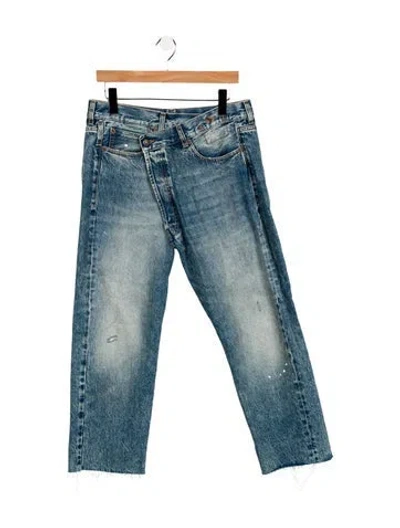 Pre-owned R13 High-rise Wide Leg Jeans In Blue