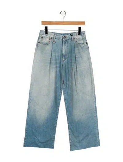 Pre-owned R13 High-rise Wide Leg Jeans In Blue