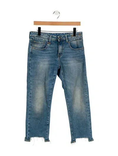 Pre-owned R13 High-rise Wide Leg Jeans In Blue