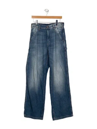 Pre-owned R13 High-rise Wide Leg Jeans In Blue