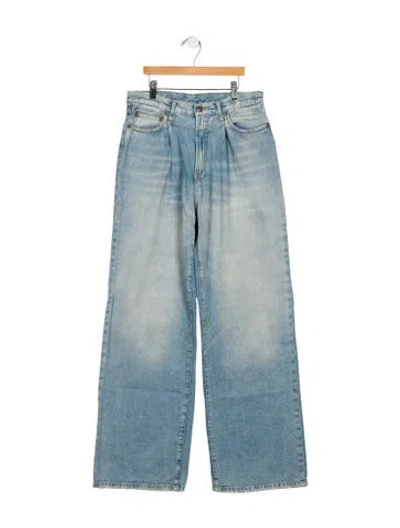 Pre-owned R13 High-rise Wide Leg Jeans In Blue