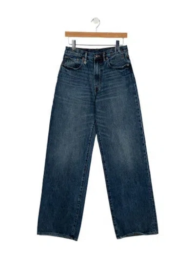 Pre-owned R13 High-rise Wide Leg Jeans In Blue