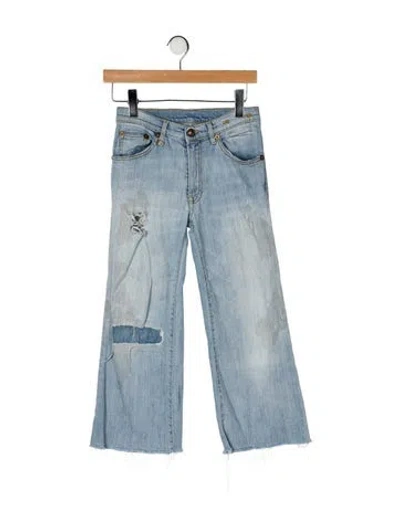 Pre-owned R13 High-rise Wide Leg Jeans In Blue