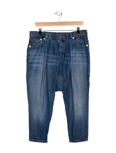 Pre-owned R13 High-rise Wide Leg Jeans In Blue