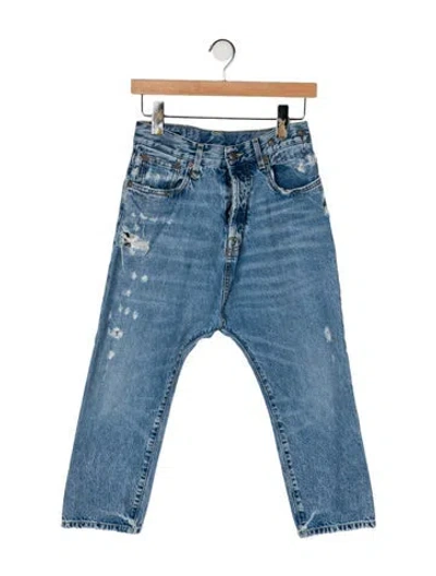 Pre-owned R13 High-rise Wide Leg Jeans In Blue