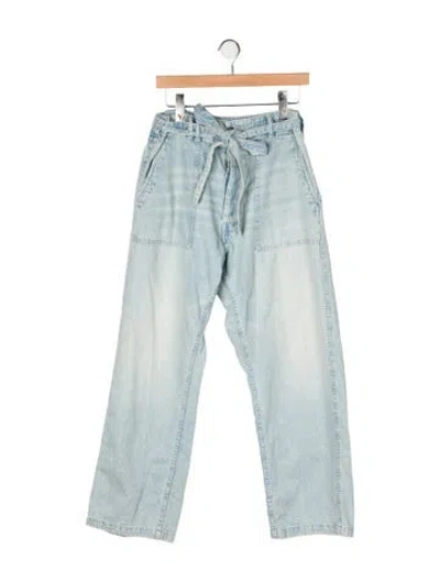 Pre-owned R13 High-rise Wide Leg Jeans In Blue