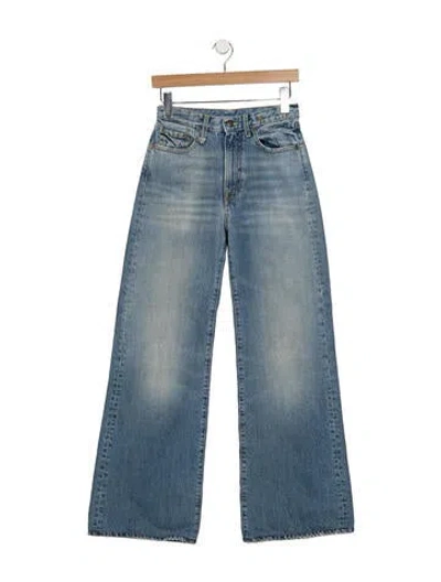 Pre-owned R13 High-rise Wide Leg Jeans In Blue