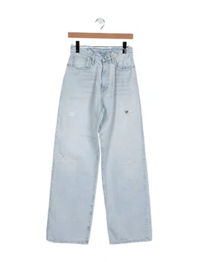 Pre-owned R13 High-rise Wide Leg Jeans In Blue