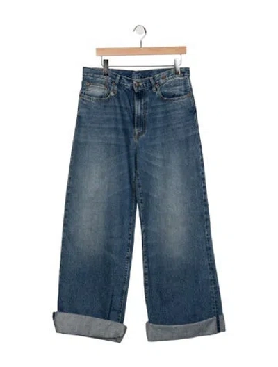 Pre-owned R13 High-rise Wide Leg Jeans In Blue