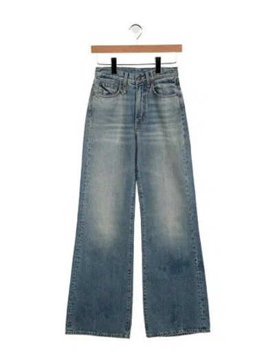 Pre-owned R13 High-rise Wide Leg Jeans In Blue