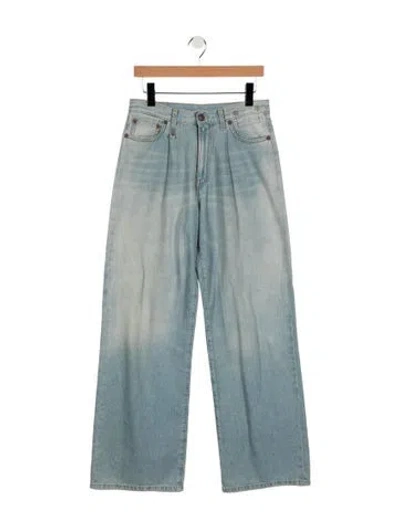 Pre-owned R13 High-rise Wide Leg Jeans In Blue