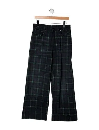 Pre-owned R13 High-rise Wide Leg Jeans In Blue