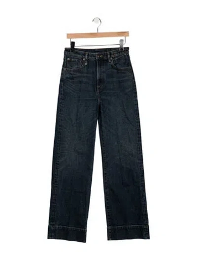 Pre-owned R13 High-rise Wide Leg Jeans In Blue