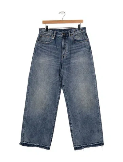 Pre-owned R13 High-rise Wide Leg Jeans In Blue