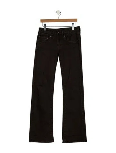 Pre-owned R13 High-rise Wide Leg Jeans In Brown