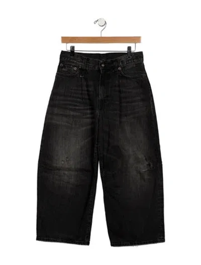 Pre-owned R13 High-rise Wide Leg Jeans In Gray