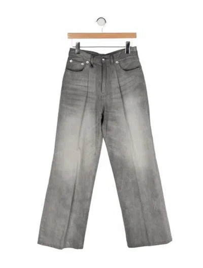 Pre-owned R13 High-rise Wide Leg Jeans In Gray