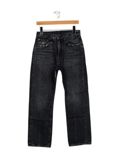 Pre-owned R13 High-rise Wide Leg Jeans In Gray