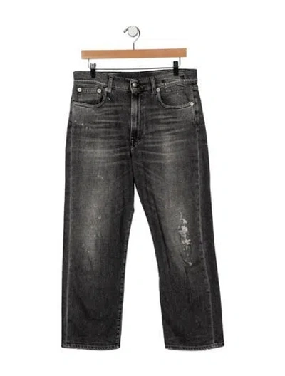 Pre-owned R13 High-rise Wide Leg Jeans In Gray