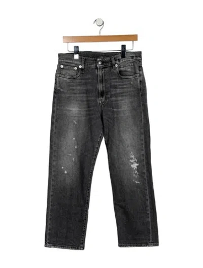 Pre-owned R13 High-rise Wide Leg Jeans In Gray